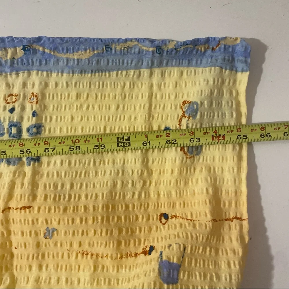 Vintage Yellow & Blue Duvet Cover & Set Of 2 Pillow Shams